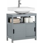 Sobuy - meuble sous - lavabo meuble de salle de bain vasque - 1 étage et 2 portes coulissantes - gris ... Sobuy - meuble sous - lavabo meuble de salle de bain vasque - 1 étage et 2 portes coulissantes - gris ...