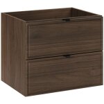 Meuble sous lavabo suspendu terra villa coloris noyer fonc� 60 cm