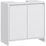 Meuble sous vasque 2 portes avec �tag�re r�glable armoire de rangement pour lavabo 60l x 30p x 60h cm ...