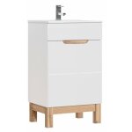 Meuble sous vasque - h 84 x l 50 x p 39 cm - cintra white - livraison gratuite