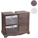 Mendler - meuble sous - vasque hwc - h20, meuble sous - vasque de salle de bain 60x65x31cm shabby blanc ...