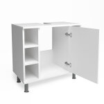 Vicco - meuble sous vasque simple fynn, blanc, 60 x 54 cm
