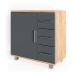 Vicco - meuble sous vasque simple ilias, chêne de force doré, 60 x 60 cm Vicco - meuble sous vasque simple ilias, chêne de force doré, 60 x 60 cm