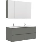 Ondee zen - meuble de salle de bain  suspendre max - l120cm - anthracite - brillant - livr mont