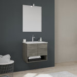 Kiamami valentina - meuble suspendu pour salle de bain avec 2 portes 60 cm en chêne gris foncé venezia ... Kiamami valentina - meuble suspendu pour salle de bain avec 2 portes 60 cm en chêne gris foncé venezia ...
