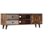 Helloshop26 - meuble tl buffet tv tlvision design pratique 118 cm bois de manguier massif
