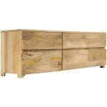 Helloshop26 - meuble tl buffet tv tlvision design pratique bois massif de manguier 120 cm