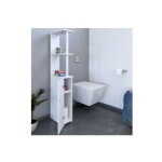 Meuble de toilettes siberia 1 porte - 2 niches / blanc / 15x30x119
