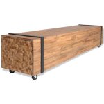 Meuble tv 110x30x32, 5 bois de teck massif