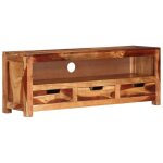 Meuble tv 110x30x40 cm bois d'acacia massif vidaxl