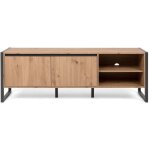 Argonauta - meuble tv 2 portes 160x40x55 cm ch�ne et anthracite - sylon