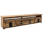 Massivmoebel24 - meuble tv 260x50 manguier laqué bois naturel railway 155 Massivmoebel24 - meuble tv 260x50 manguier laqué bois naturel railway 155