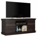 Meuble tv 55 pouces weng 2 portes 4 niches l 136 h 54 p 45 cm