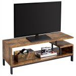 Yaheetech - meuble tv bas table tv support de tlvision en bois pour salon chambre salle  manger  ...