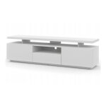 Meuble tv bas universel 180x42x51cm armoire hi - fi adam couleur blanc mat sur pied Meuble tv bas universel 180x42x51cm armoire hi - fi adam couleur blanc mat sur pied