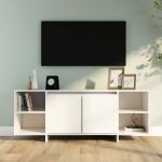 Meuble tv blanc 130x35x50 cm
