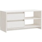 Meuble tv blanc 80x31x39 cm bois de pin massif vidaxl Meuble tv blanc 80x31x39 cm bois de pin massif vidaxl