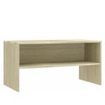 Meuble tv bois ch�ne clair thela 80cm