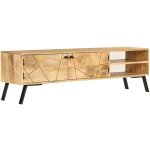 Vidaxl - meuble tv bois de manguier massif 140x30x40 cm