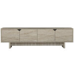 Meuble tv en bois  turan  180 x 30 x 50 cm - travertin