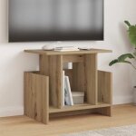 Meuble tv ch�ne artisanal 50 x 35 x 45 cm bois d'ing�nierie