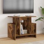 Meuble tv ch�ne fum� 50 x 35 x 45 cm bois d'ing�nierie