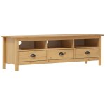 Vidaxl - meuble tv hill range marron miel 158x40x47cm bois de pin solide Vidaxl - meuble tv hill range marron miel 158x40x47cm bois de pin solide