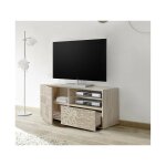 Azura home design - meuble tv mirel chne 1 porte, 1 tiroir 122 cm