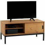 Idimex ? meuble tv selma ? 1 porte coulissante ? pin massif brun clair ? dimensions 47x98x47 cm ? design ...