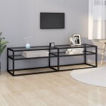 Meuble tv transparent 160x40x40, 5 cm verre tremp� vidaxl
