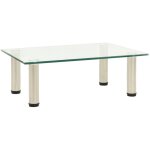 Meuble tv transparent 40x35x17 cm verre tremp�