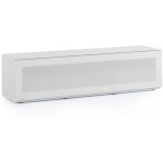 Meuble tv verre infrarouge et mlamin blanc mat studio 165cm