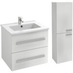 Meuble vasque 60 cm jacob delafon ola up + colonne de salle de bain blanc