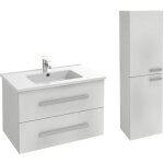 Meuble vasque 80 cm jacob delafon ola up + colonne de salle de bain blanc