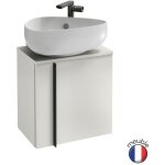 Meuble wc jacob delafon nouvelle vague version gauche blanc brillant