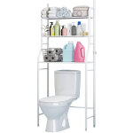 Bleosan - meuble wc ou machine  laver - tagre de salle de bains 3 tagres - 68x160x25cm(lxhxp)