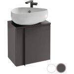 Meuble wc sous vasque jacob delafon nouvelle vague + vasque gris anthracite, v. droite Meuble wc sous vasque jacob delafon nouvelle vague + vasque gris anthracite, v. droite