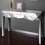 Meubler design - console verre design relief en miroir lewis, verre, miroir, rectangulaire, style contemporain ...