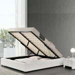 Meubler design - sommier coffre de rangement room - blanc - 180x200, polyurthane, style contemporain, ...