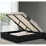Meubler design - sommier coffre de rangement room - noir - 140x190, polyur�thane, style contemporain, ...