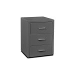 Meubler design - table chevet 3 tiroirs kasi - gris, polyuréthane, carré, style contemporain, 44 x 44 ... Meubler design - table chevet 3 tiroirs kasi - gris, polyuréthane, carré, style contemporain, 44 x 44 ...