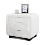 Meubler design - table chevet design en simili cuir zest - blanc, polyuréthane, rectangulaire, style ... Meubler design - table chevet design en simili cuir zest - blanc, polyuréthane, rectangulaire, style ...