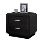 Meubler design - table chevet design en simili cuir zest - noir, polyuréthane, rectangulaire, style contempora ... Meubler design - table chevet design en simili cuir zest - noir, polyuréthane, rectangulaire, style contempora ...