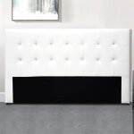 Tête de lit capitonnée capitole - blanc - 160 cm, polyuréthane, rectangulaire, style contemporain, 160 ... Tête de lit capitonnée capitole - blanc - 160 cm, polyuréthane, rectangulaire, style contemporain, 160 ...