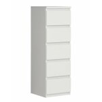 Chiffonnier 5 tiroirs blanc mat - benny