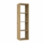 Meubletmoi - etagre colonne 4 casiers dcor bois rustique textur - classico