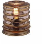 Meubletmoi - lampe 24 cm cylindre verre souffl� et m�tal cuivr� vintage - nelson