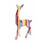 Meubletmoi - statue lama g�om�trique peinture multicolore 50 cm - sergio drips