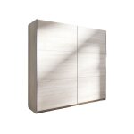 Meublorama - armoire, garde robe 200 cm 2 portes coulissantes - chne sonoma - collection arsala