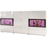 Meublorama - buffet ramos ? coloris blanc brillant et noir ? led multicolores intégrées - 2 portes vitrées ... Meublorama - buffet ramos ? coloris blanc brillant et noir ? led multicolores intégrées - 2 portes vitrées ...